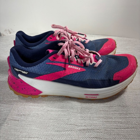 Brooks Catamount 2 Trail Running Shoes Pink Blue Women's Athletic Sneakers - Picture 2 of 13